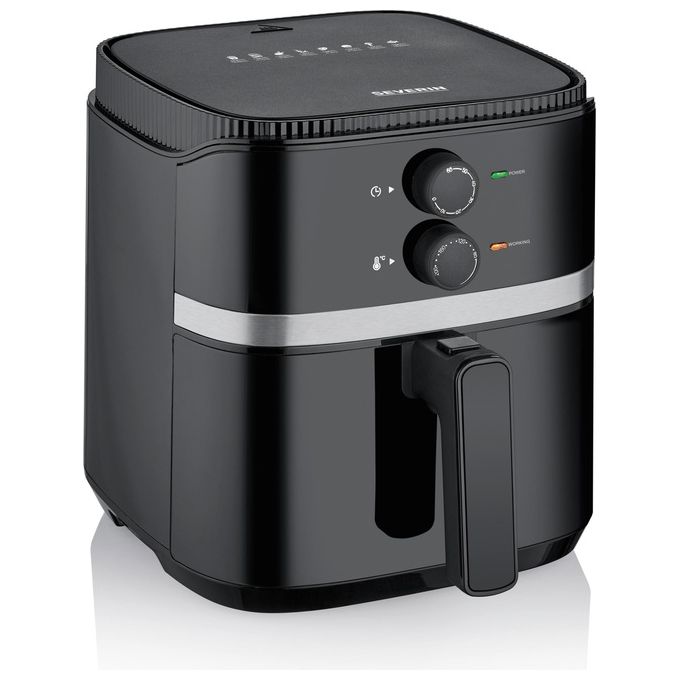 Severin FR 2452 Friggitrice ad aria 4.3 L 1500 W Timer 60 min Temperatura 80-200 °C colore Nero Argento