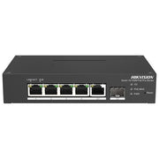 Hikvision DS-3T1306P-SI-HS Switch 4 Porte Fast Ethernet PoE 48-57V DC Dual Input -30°C a +65°C IP40 Metallo colore Nero