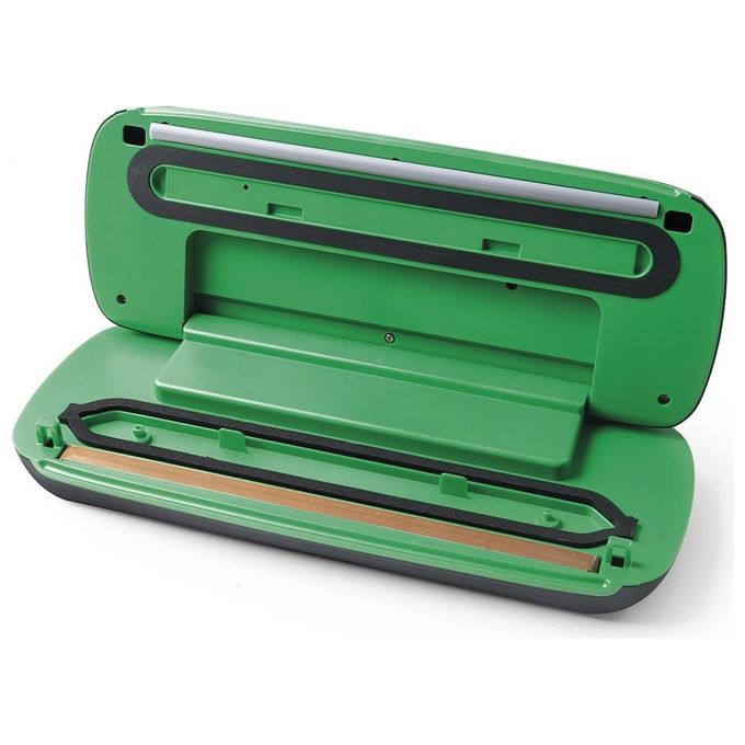 Macom VAC4000 Forever Fresh Macchina Sottovuoto Cordless Barra Sigillante 28 cm Autonomia 50 cicli USB colore Nero Verde