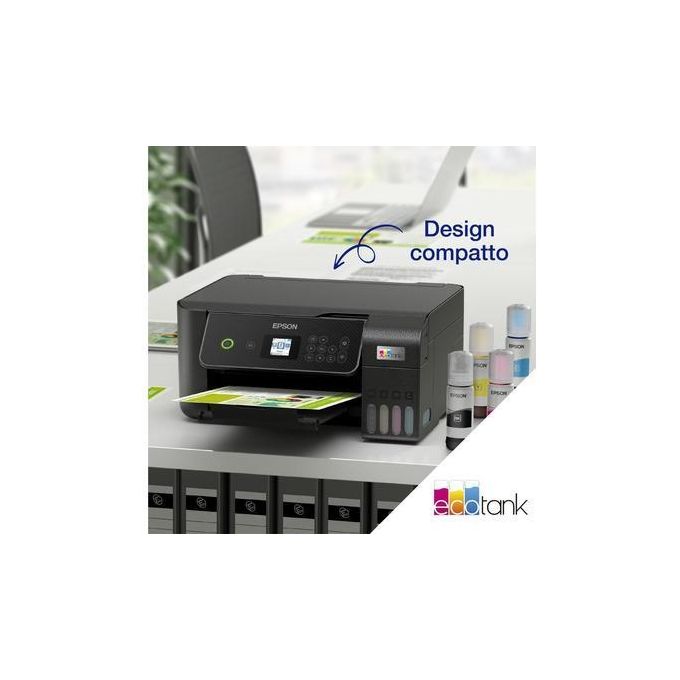 Epson C11CJ66421 EcoTank ET-2870 Stampante Multifunzione Inkjet A4 Stampa Copia Scansione Wi-Fi 10 ppm colore Nero