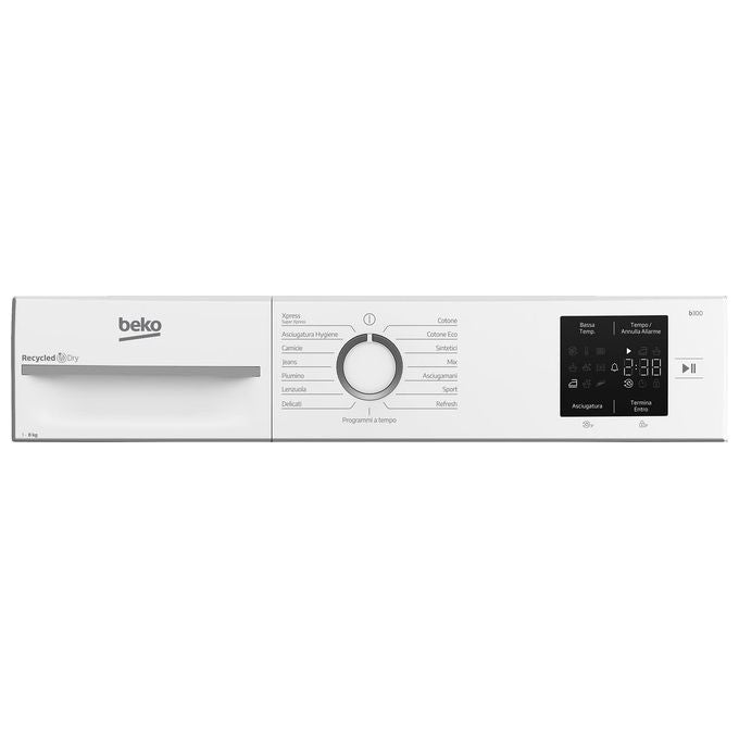 Beko BMTR38W Asciugatrice Pompa di Calore 8 Kg Classe D 15 Programmi 64 dB (85x60x55 cm) colore Bianco