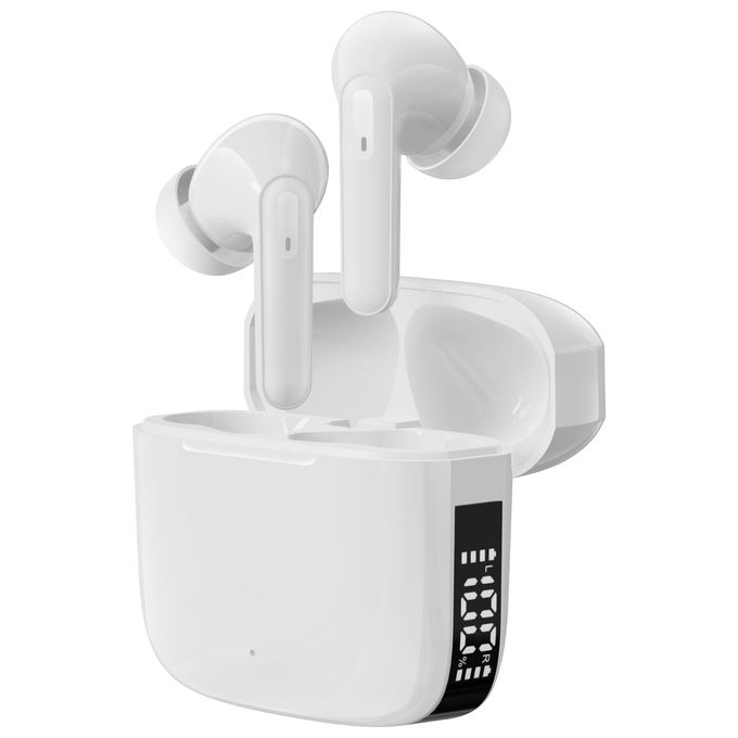Denver TWE-61 Auricolari True Wireless Stereo In-ear Bluetooth 5.0 con Custodia di Ricarica colore Bianco