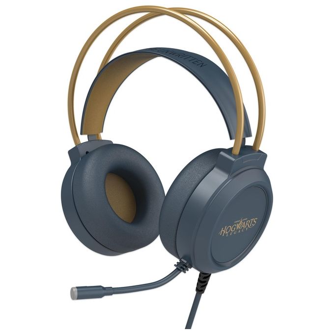 Freaks and Geeks 803494H Hogwarts Legacy Cuffie Gaming Cablate Jack 3.5 mm Microfono Omnidirezionale colore Blu Oro