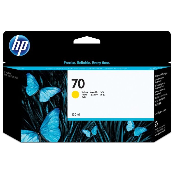 Hp cartuccia ink giallo n.70 vivera 130ml