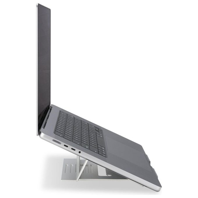 Kensington K50417WW Easy Riser Supporto per Laptop Regolabile in Alluminio 6 Livelli di Altezza e Angolazione Fino a 16'' 5 Kg colore Grigio