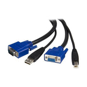StarTech cavo Universale usb kvm 2 in 1-video-cavo Usb-hd-15 da 3m