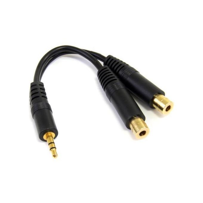 StarTech Cavo splitter stereo 15 cm - 3,5 mm maschio a 2 connettori femmina 3,5 mm