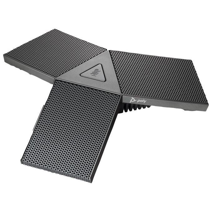 HP Poly 875M6AA Microfono da Tavolo Poly Studio X50 X52 X70 USB con Tecnologia Beamforming 360° e Pulsante Mute colore Nero