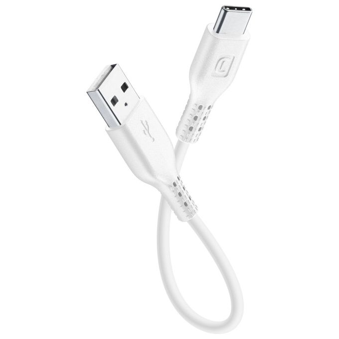 Cellular Line Power Cable Cavo USB-C per ricarica e trasferimento dati 0,15mt Bianco