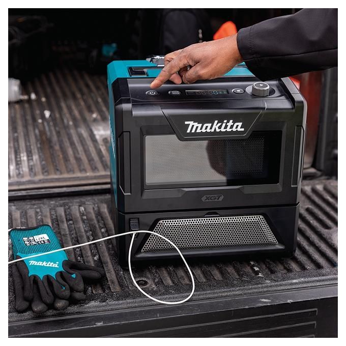 Makita MW001GZ Microonde Cordless 8 L 500 W con Display LED e Controllo Elettronico colore Nero Verde