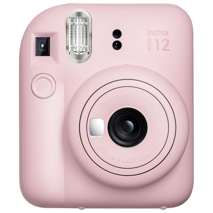 Fujifilm 16806107 Instax Mini 12 Fotocamera Istantanea Flash Integrato Specchio Selfie Esposizione Automatica colore Rosa