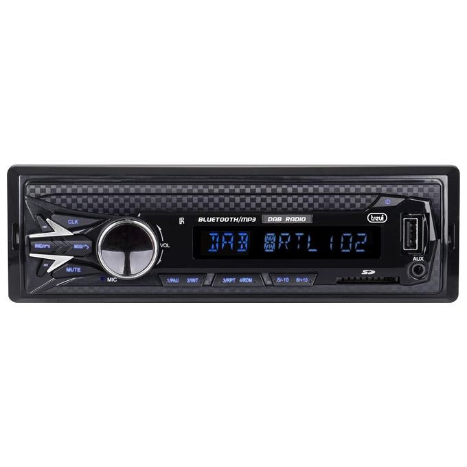 Trevi 0575100 AUTORADIO DAB FM 160W WIRELESS USB SD AUX-IN SCD 5751 DAB 1 DIN 160 W DAB+ FM MP3 LCD Blu colore Nero