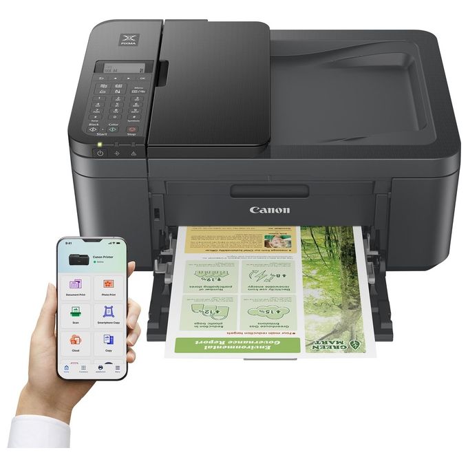 Canon TR4755i PIXMA Stampante Multifunzione Inkjet A4 4800x1200 DPI Wi-Fi ADF Fronte Retro Fax colore Nero