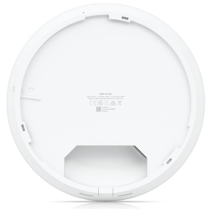 Ubiquiti U7-PRO Access Point WiFi 7 Tri-Band 2.4 5 6 GHz 5800 Mbit-s MU-MIMO PoE 140 m² colore Bianco