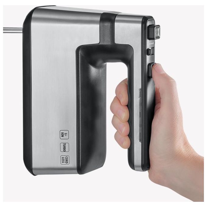 SEVERIN HM 3843 Sbattitore Manuale senza fili 100 W Acciaio Inossidabile Nero e Argento colore Nero e Argento