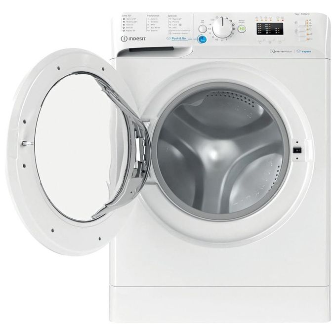 Indesit BWSA 7125X WV IT Lavatrice Slim 7 Kg Classe B Profondita' 43 cm Centrifuga 1200 giri Motore Inverter Funzione Vapore