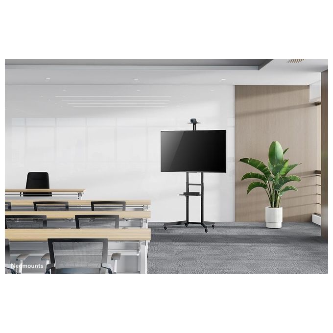 Neomounts FL50-550BL1 Carrello TV da Pavimento Mobile 37'' 70'' 50 Kg 4 Ruote 2 Ripiani VESA 600x400 colore Nero
