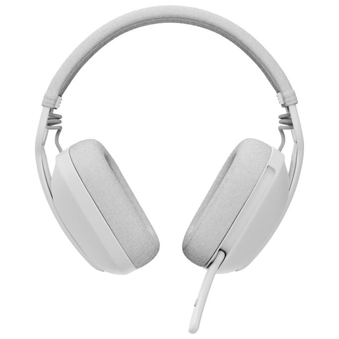 Logitech 981-001219 Zone Vibe 100 Auricolare Wireless Bluetooth 5.2 Microfono Boom con Cancellazione del Rumore Cuffie Circumaurali 40 mm Autonomia 20 Ore colore Bianco