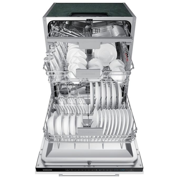 Samsung DW60CG550I00 Serie 5 Lavastoviglie da Incasso 14 coperti Classe D 44 dB Auto Open Hygiene Care Aqua Stop (82x60x55 cm) colore Nero