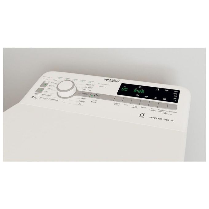 Whirlpool TDLR 7231BS IT Lavatrice Caricamento dall'Alto 7Kg 1151 Giri-min Bianco