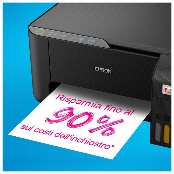 Epson ET-2860 EcoTank Stampante Multifunzione Inkjet A4 3in1 Serbatoi Ricaricabili Wi-Fi USB 5760x1440 DPI 33 ppm colore Nero