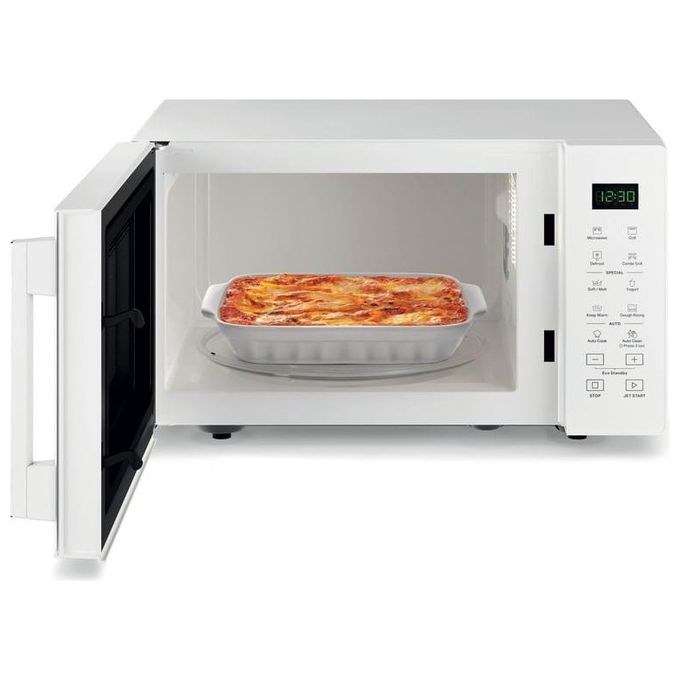 Whirlpool MWP 253 W Forno a Microonde con Grill Capacita' 25 Litri Potenza 900 W Funzione Yogurt Jet Start DoughRising Display Digitale Bianco