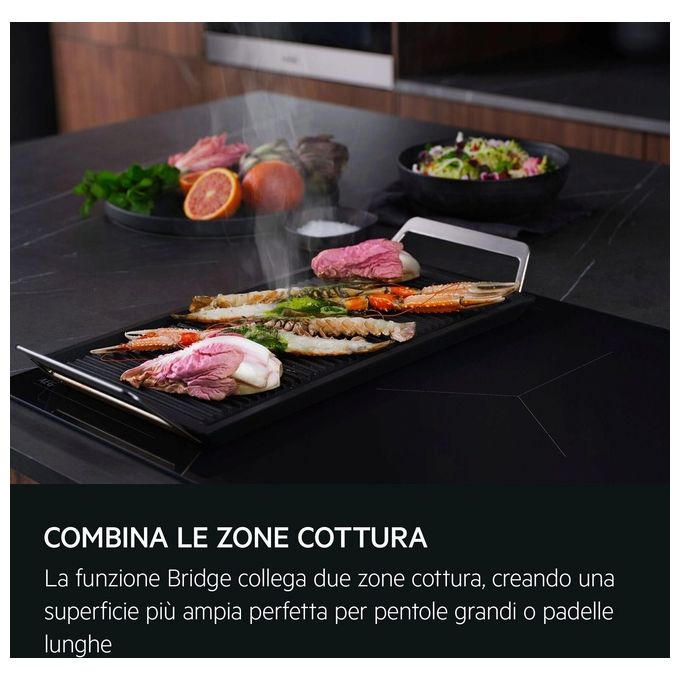 AEG 949 598 346 Serie 6000 Piano cottura a induzione 60 cm 4 zone DoubleBridge colore Nero