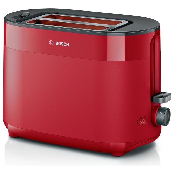 Bosch TAT2M124 MyMoment Tostapane 2 Fette 950 W Funzione Scongelamento e Riscaldamento High Lift Vassoio Briciole Estraibile colore Rosso
