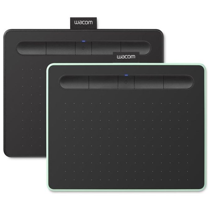 Wacom CTL-4100WLE-S Tavoletta Grafica Intuos S 152x95mm Usb-Bluetooth Verde-Nero