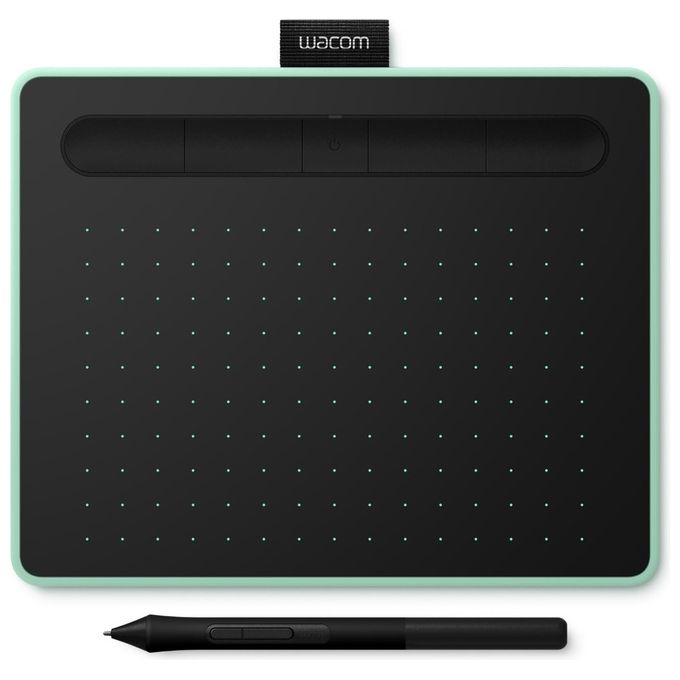 Wacom CTL-4100WLE-S Tavoletta Grafica Intuos S 152x95mm Usb-Bluetooth Verde-Nero