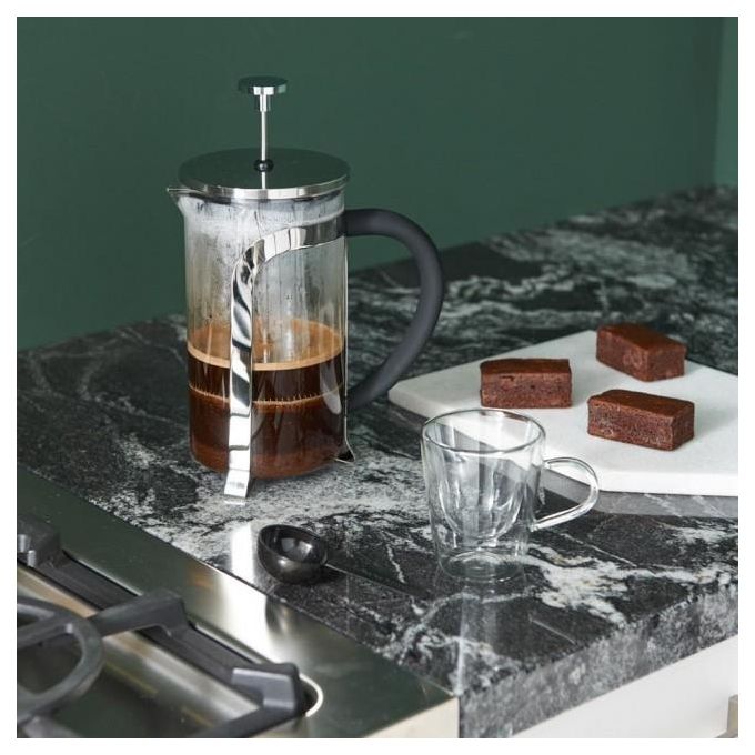 Leopold Vienna Caffettiera 1 Litro 8 Tazze Vetro-Acciaio Inox