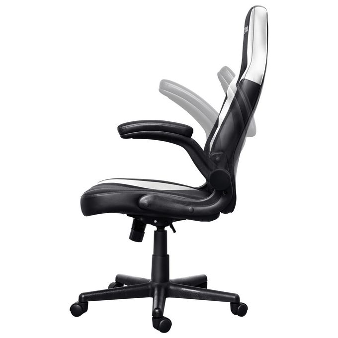 Trust GXT 703W RIYE Sedia Gaming Universale braccioli regolabili portata 140 Kg sollevamento classe 4 colore Nero Bianco