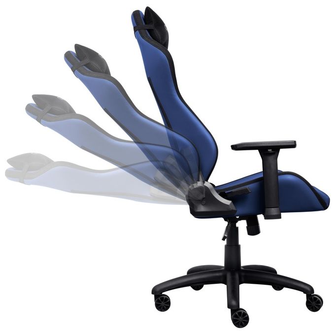 Trust 25131 GXT 714 RUYA Sedia per gaming universale Schienale e braccioli regolabili Pelle sintetica (PU) Legno FSC colore Nero Blu
