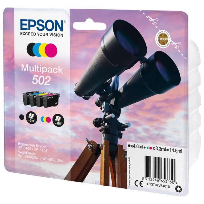 Epson Multipack 4-Colori 502 Cartuccia d'Inchiostro
