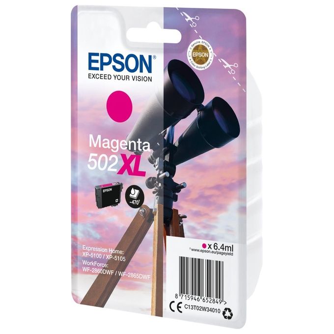 Epson Cartuccia d'Inchiostro Magenta 502XL