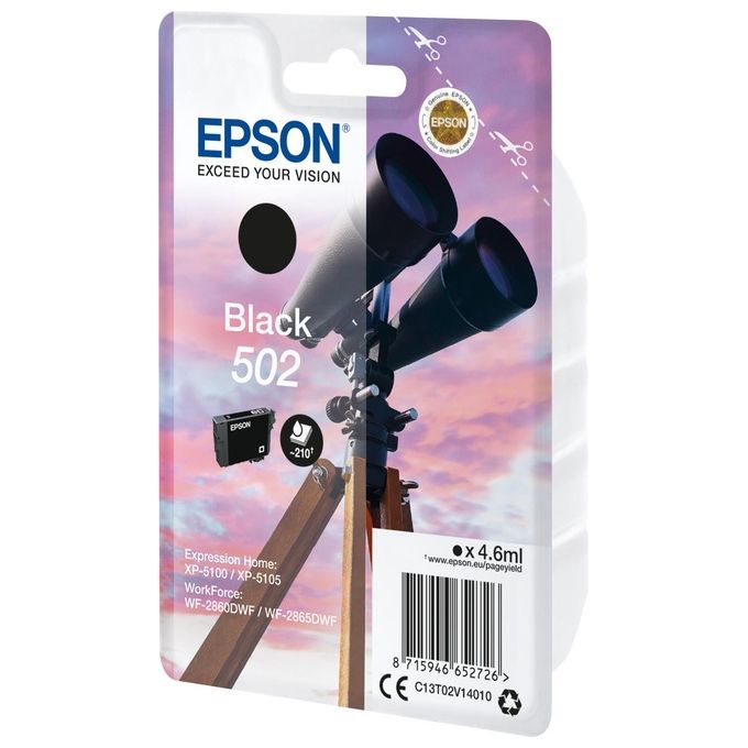 Epson Cartuccia d'Inchiostro Nero 502