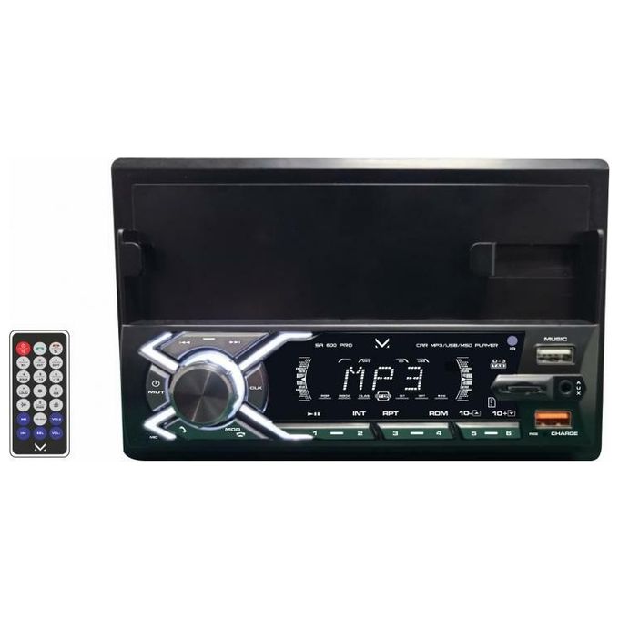 Majestic 011600 BK SA 600 PRO Sistema Audio Car 2 DIN 180 W Supporto Smartphone Integrato USB MicroSD AUX Telecomando colore Nero