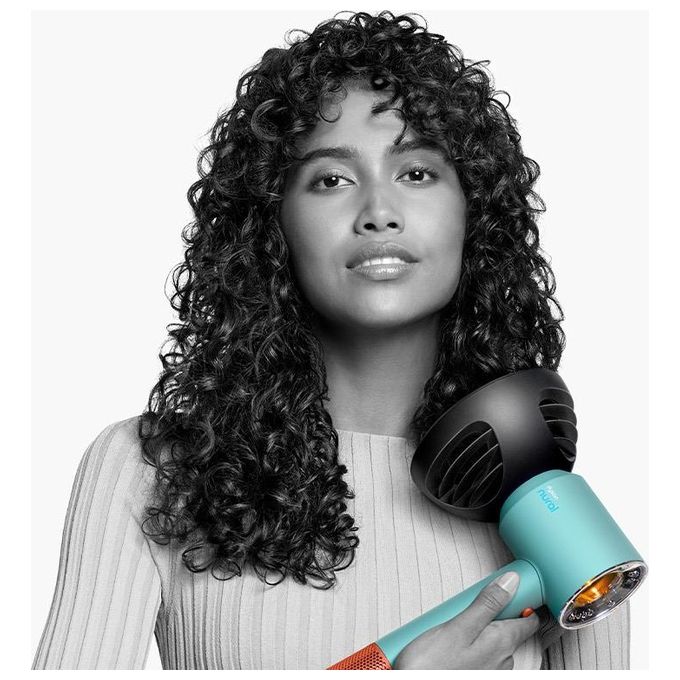 Dyson 515276-01 Supersonic Nural Asciugacapelli 1600W Motore V9 3 Velocita' 4 Temperature con Accessori colore Blu Arancione