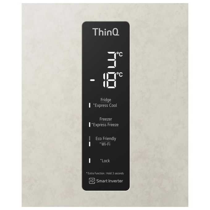 LG GBB567SECMN Frigorifero Combinato 462 L 185 cm Classe E 41 dB Total No Frost Wi-Fi colore Sabbia