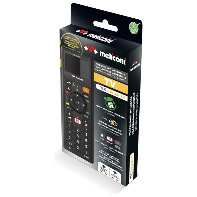 Meliconi TLC Solar TV Telecomando a infrarossi universale solare per 1 TV