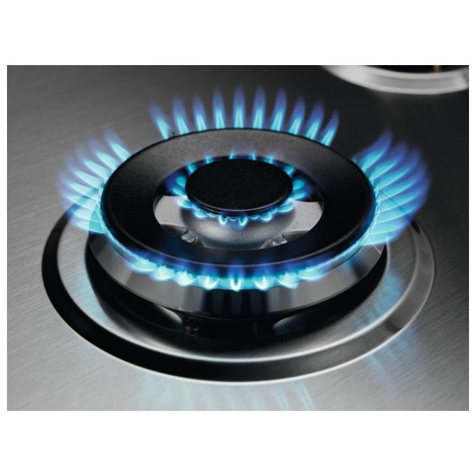 Electrolux KGU64361Z Piano cottura a gas Ultraflat 4 fuochi 1 bruciatore Wok multicorona Griglie in ghisa 60 cm Inox Antimpronta