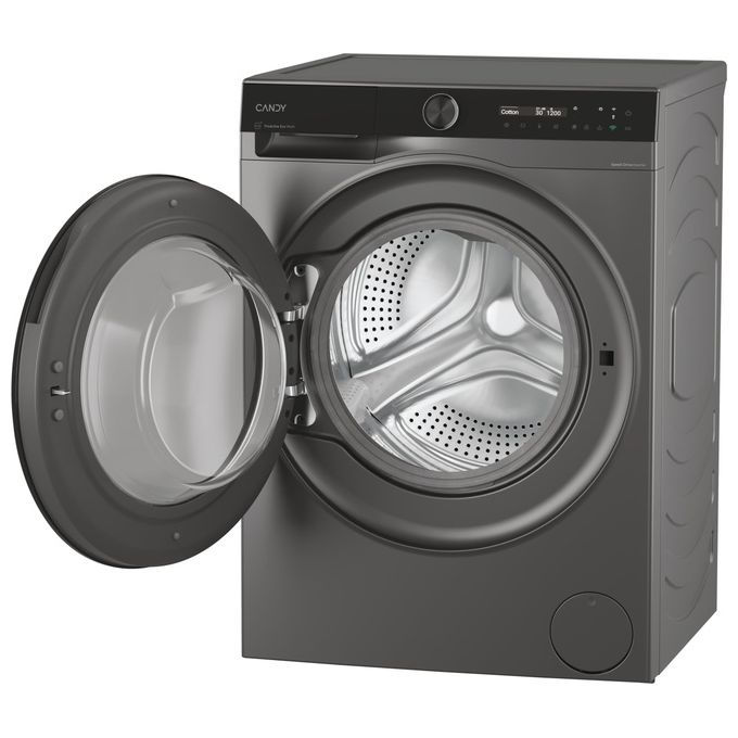 Candy BS 48SB6G-S Lavatrice Slim 8 Kg Classe A-10% Profondita' 49 cm Centrifuga 1400 giri Inverter Vapore Wi-Fi colore Antracite