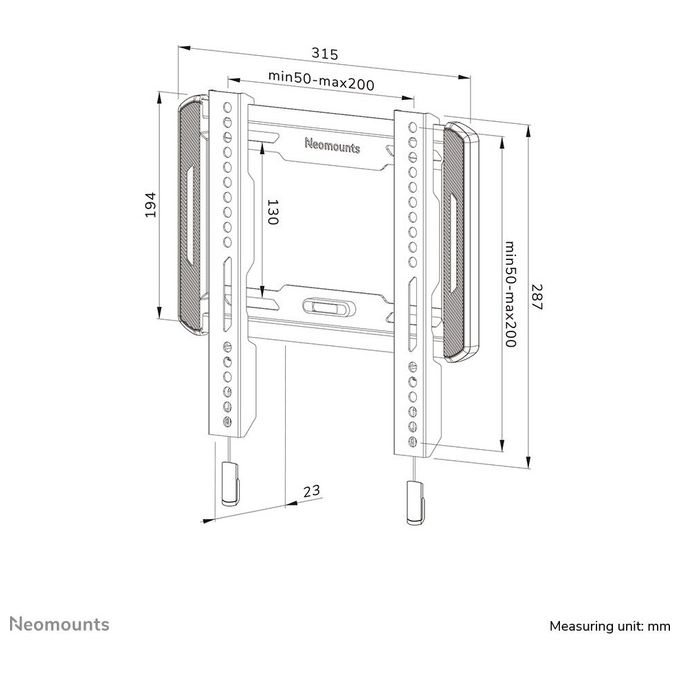 Neomounts by Newstar Supporto a Parete Wl30-550bl12