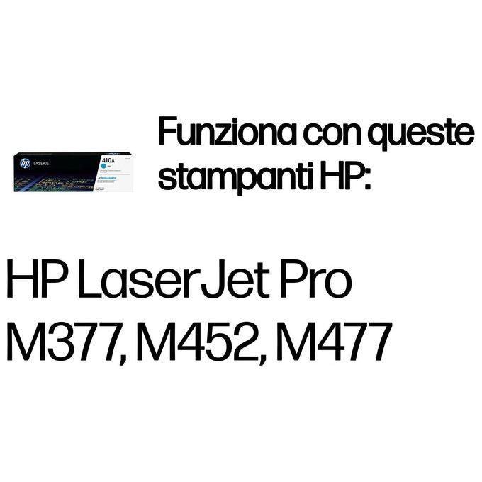 HP 410A Cyan originale LaserJet cartuccia toner ( CF411A ) per Color LaserJet Pro M452dn, M452dw, M452nw, MFP M477fdn, MFP M477fdw, MFP M477fnw