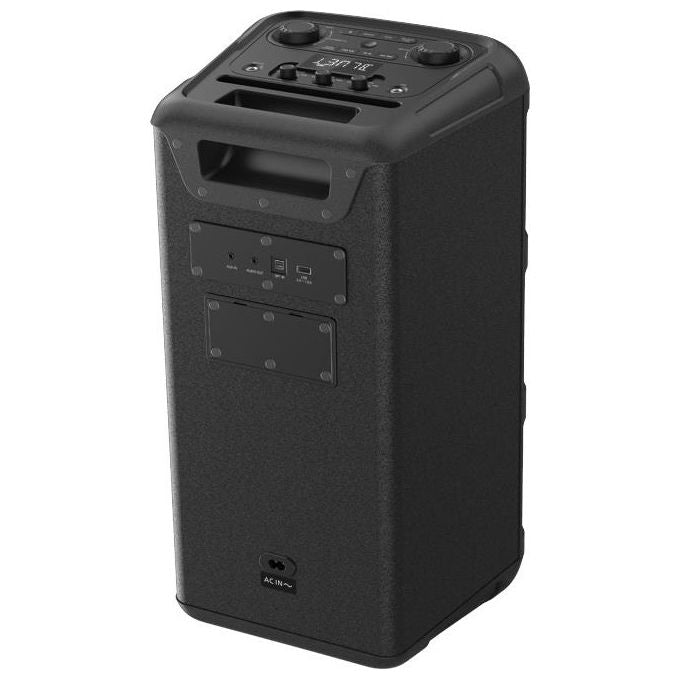 Panasonic SC-BMAX10E-K Altoparlante Portatile Bluetooth 150W 4 Altoparlanti Batteria 15h Radio FM Display LCD Luci LED colore Nero