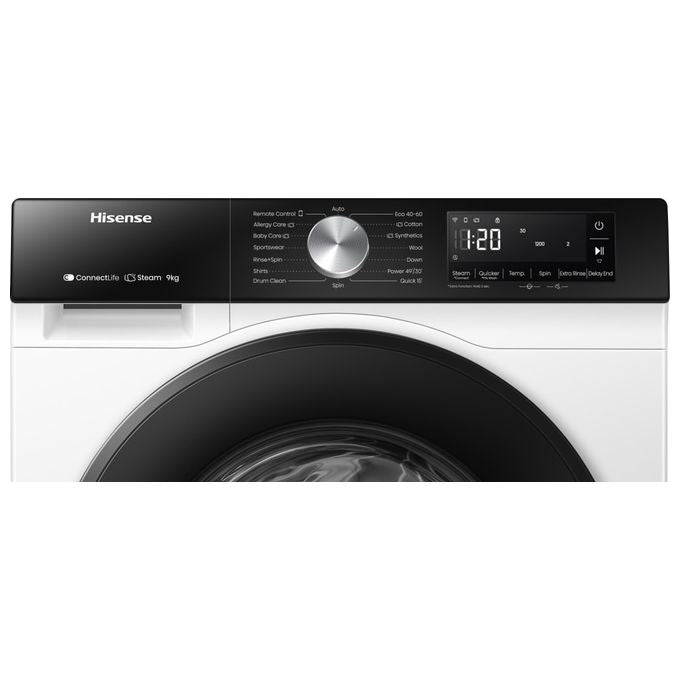 Hisense Lavatrice 9kg Caricamento Frontale 1400 Giri Wi-Fi Classe A Bianco WF3S9043BW3