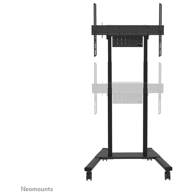 Neomounts W127366252 FL55-875BL1 Carrello TV Motorizzato per Display 55-100 Pollici VESA 100x100-800x600 Altezza Regolabile con Telecomando Ruote Bloccabili Fino a 110 Kg colore Nero