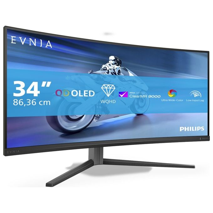 Philips 34M2C6500-00 Evnia Monitor PC 34'' QD-OLED 3440x1440 175Hz 0.03ms colore Grigio