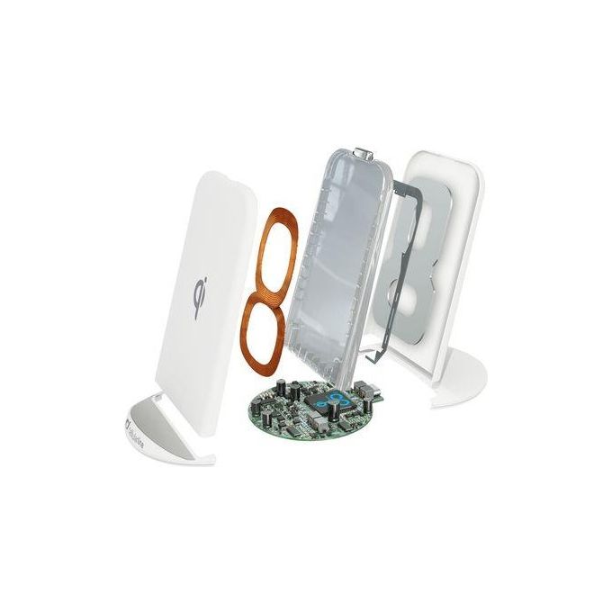 Cellular Line Wireless Fast Charger Stand KIT_ per iPhone X Bianco