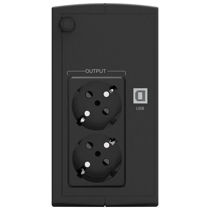 PowerWalker BASIC VI 650 SB Gruppo di Continuita' UPS Linea Interattiva 650 VA 360 W 2 Prese AC LCD AVR USB colore Nero